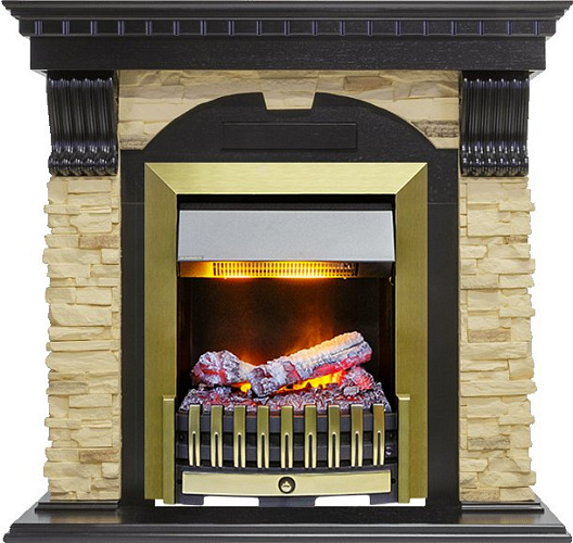 Dimplex Dublin очаг Danville Antique Brass FB2 темный дуб/сланец белый_3