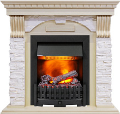 Каминокомплект Dimplex Dublin очаг Danville Black FB2 слоновая кость с патиной/сланец крем Dimplex Dublin очаг Danville Black FB2 слоновая кость с патиной/сланец крем